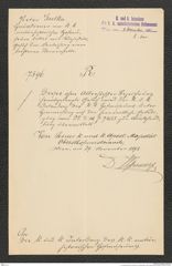 k.k. naturhistorisches Hofmuseum, Intendanzakten 1885-1896 (Hauer), Aktenzahl Z.600/1893, Seite 1